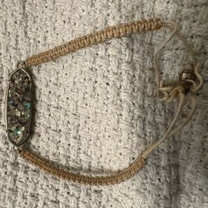 Kendra Scott Tan and Silver Woven Bracelet